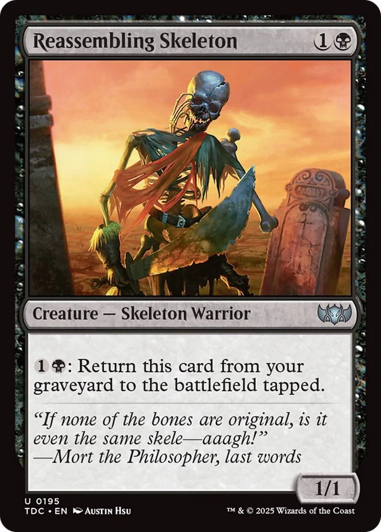 Reassembling Skeleton [195] [Tarkir: Dragonstorm: Commander] [Non-Foil]
