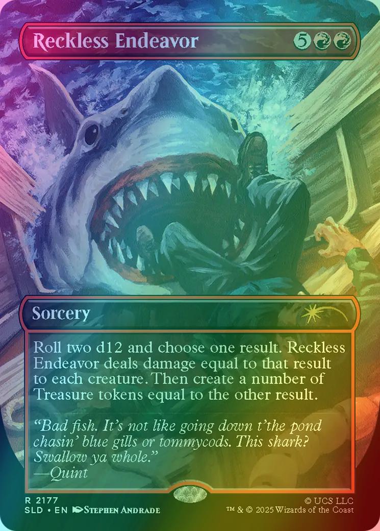 Reckless Endeavor [2177] [Borderless] [Jaws: Terror of Amity Island] [Secret Lair Drop] [Rainbow Foil]
