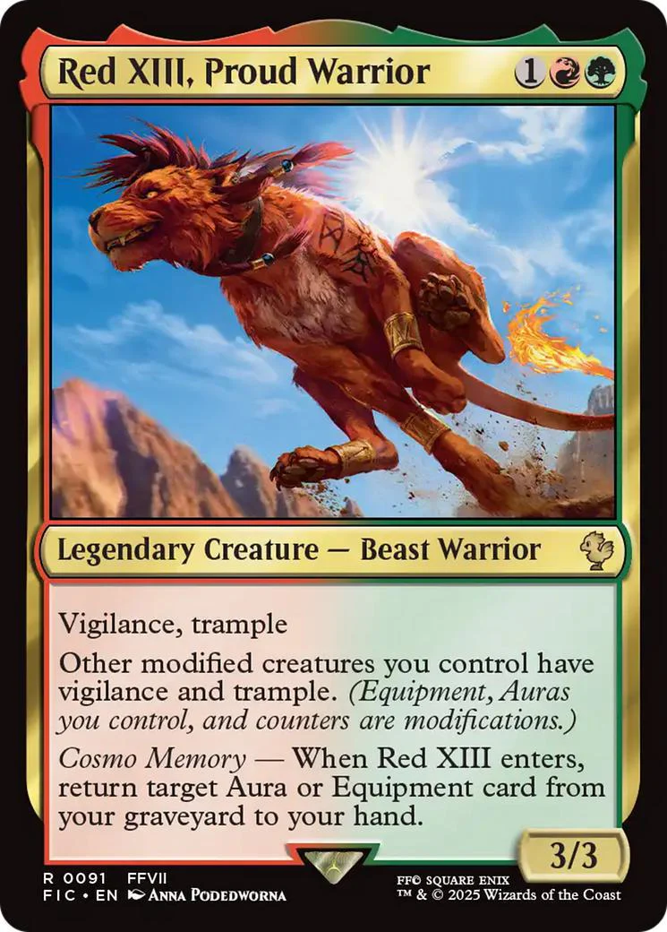 Red XIII, Proud Warrior [91] [FINAL FANTASY: Commander] [Non-Foil]