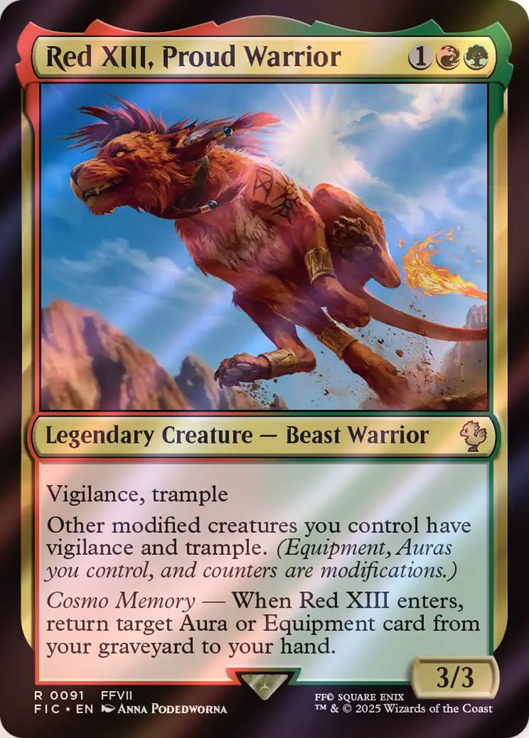 Red XIII, Proud Warrior [91] [FINAL FANTASY: Commander] [Surge Foil]