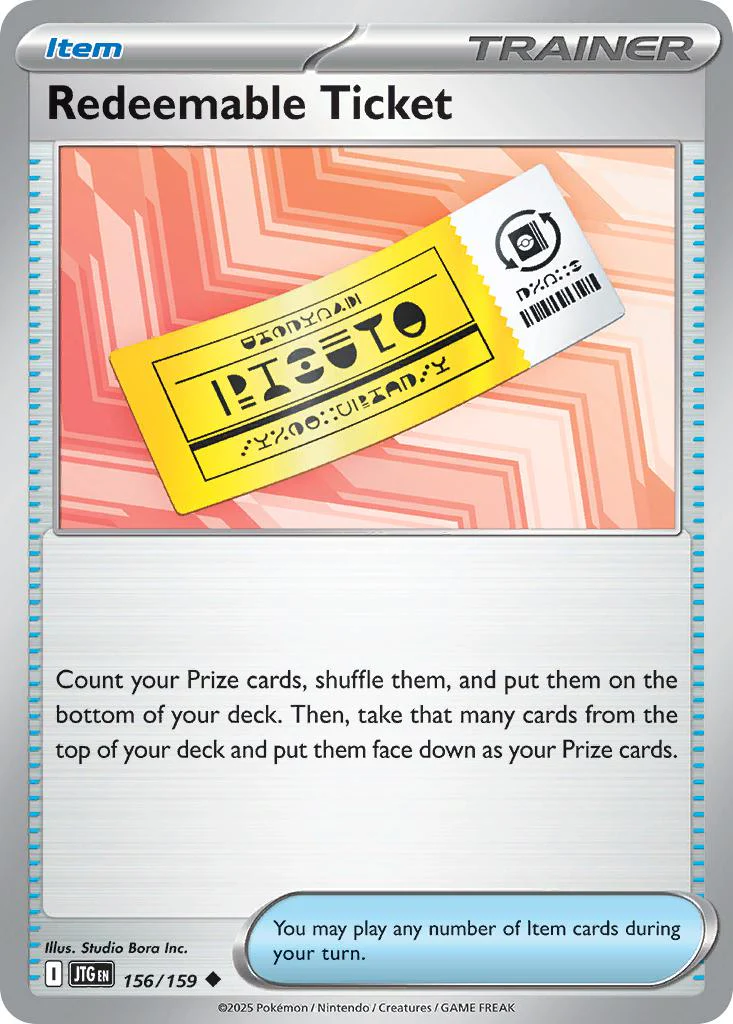 Redeemable Ticket - 156/159 - Uncommon [sv09-156] [Non-Holo]