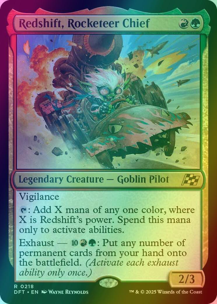 Redshift, Rocketeer Chief [218] [Aetherdrift] [Foil]