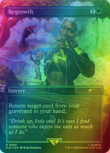 Regrowth [0866] [Borderless] [Marvel's Storm] [Secret Lair Drop] [Foil]
