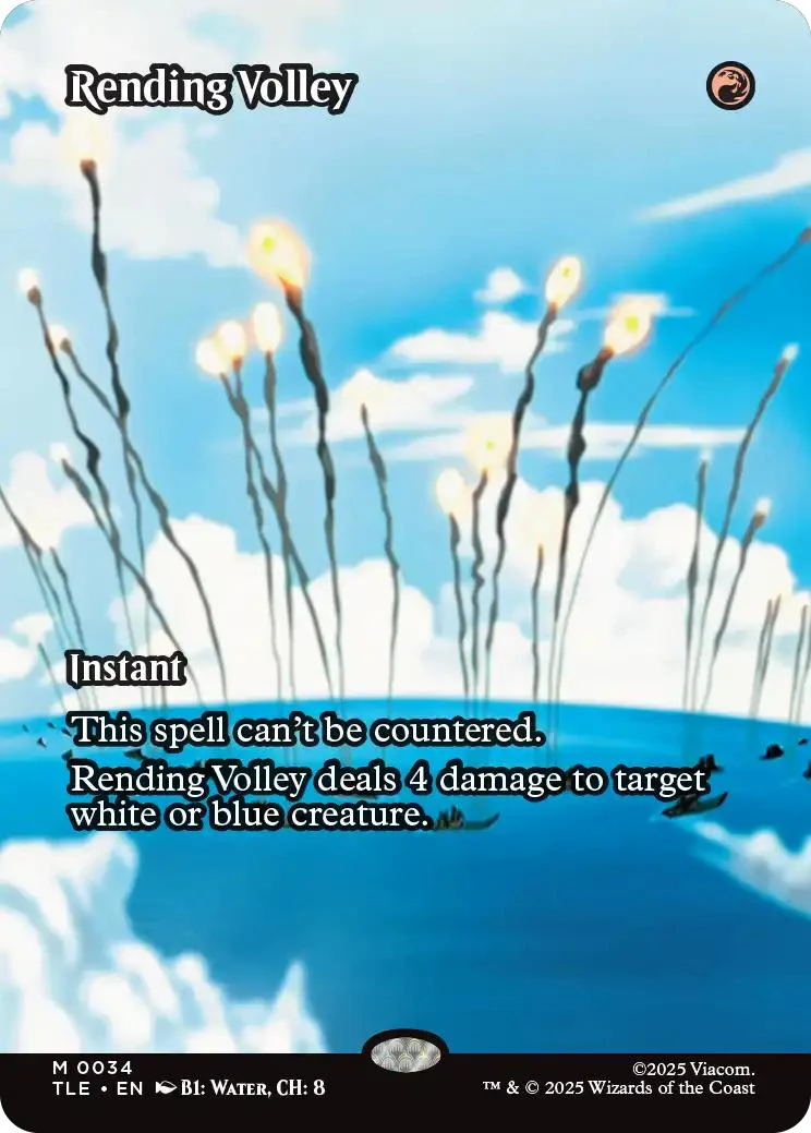 Rending Volley [34] [Borderless] [Source Material] [Avatar: The Last Airbender Eternal] [Non-Foil]