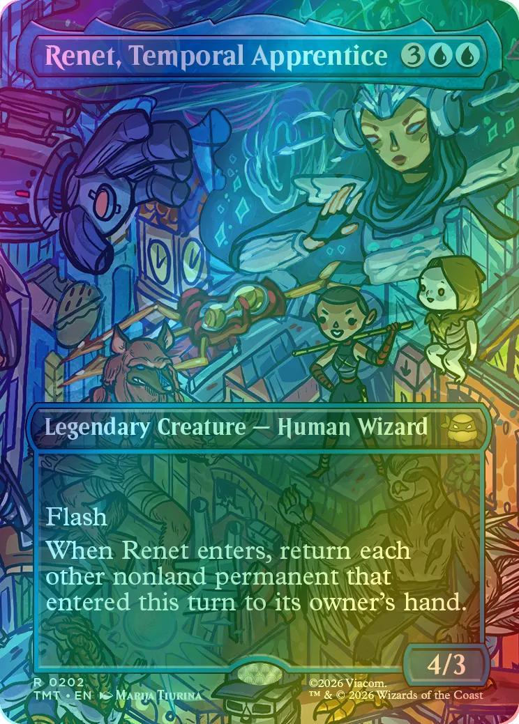 Renet, Temporal Apprentice [202] [Borderless] [Scene] [Teenage Mutant Ninja Turtles] [Foil]