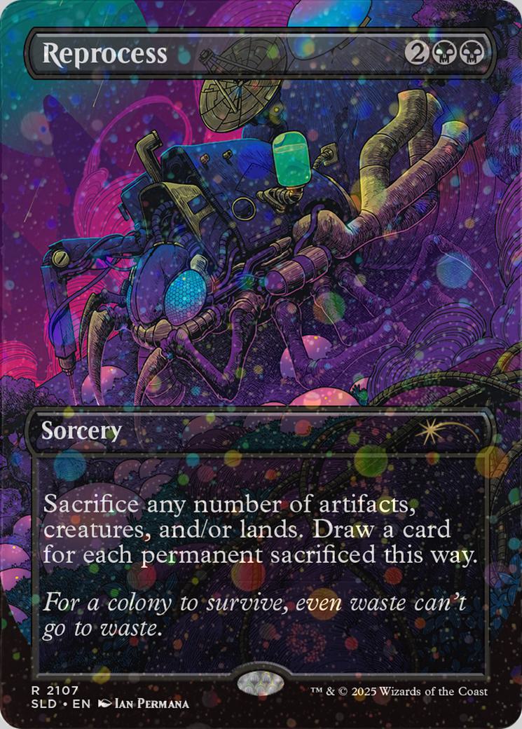 Reprocess [2107] [Borderless] [Alien Auroras] [Secret Lair Drop] [Galaxy Foil]