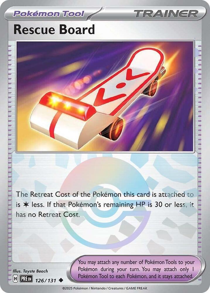 Rescue Board - Poké Ball Pattern - 126/131 - Uncommon [sv085-126] [Reverse Holo]