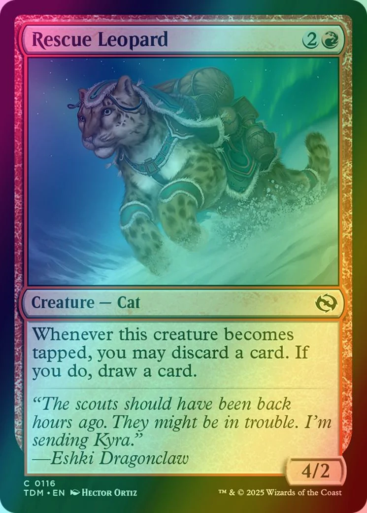 Rescue Leopard [116] [Tarkir: Dragonstorm] [Foil]