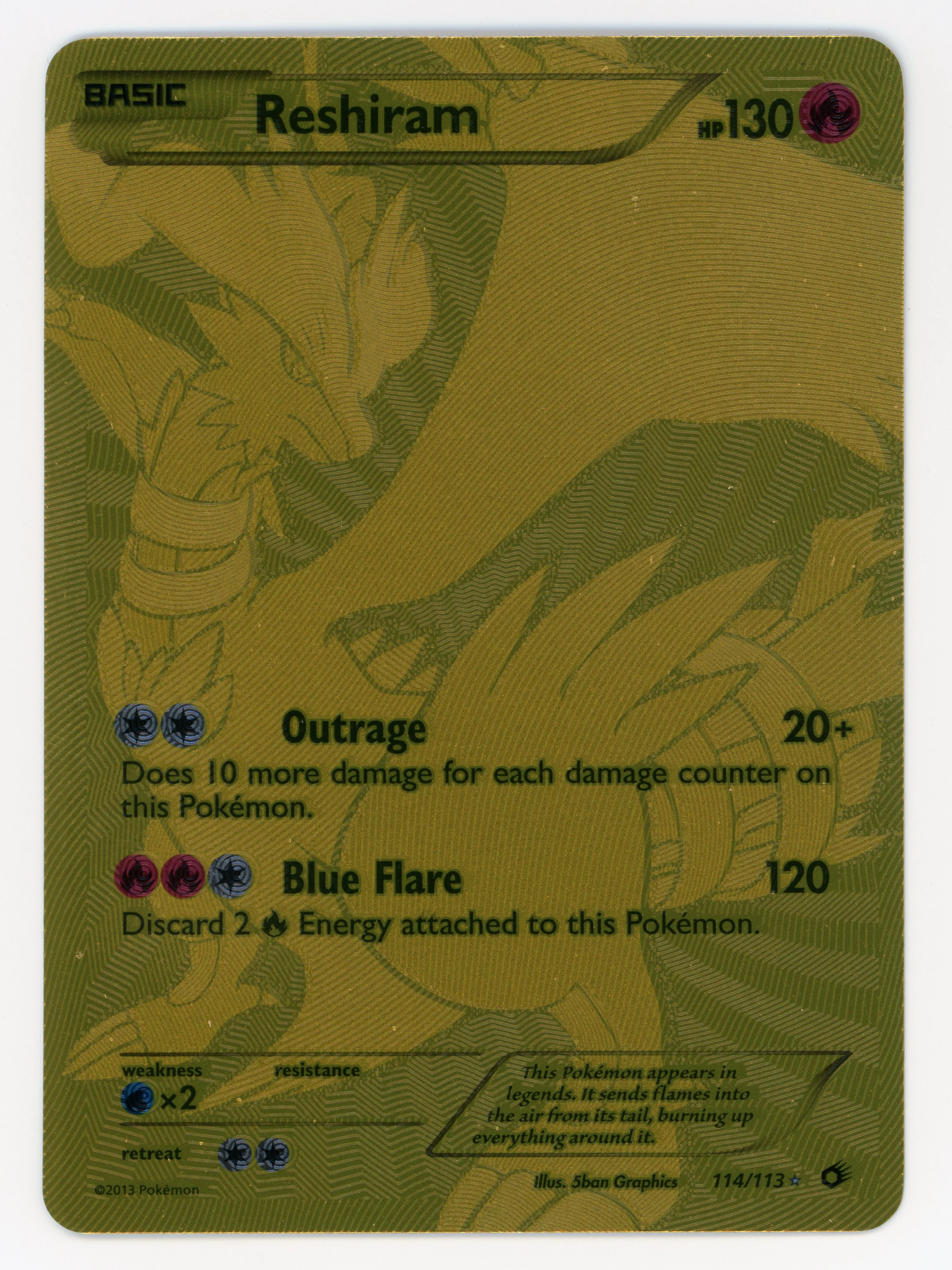 Reshiram - 114/113 - Rare Holo - Holo - Scan 14333