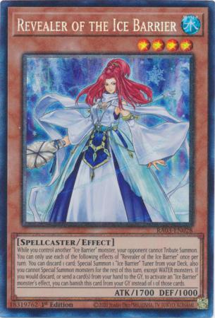 Revealer of the Ice Barrier - RA03-EN028 - Prismatic Collector's Rare - 1st Edition