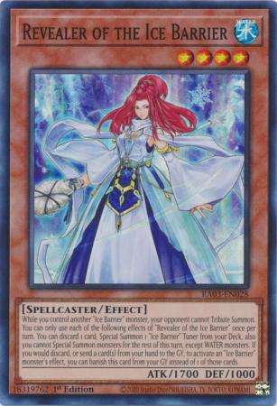 Revealer of the Ice Barrier - RA03-EN028 - Super Rare - 1st Edition