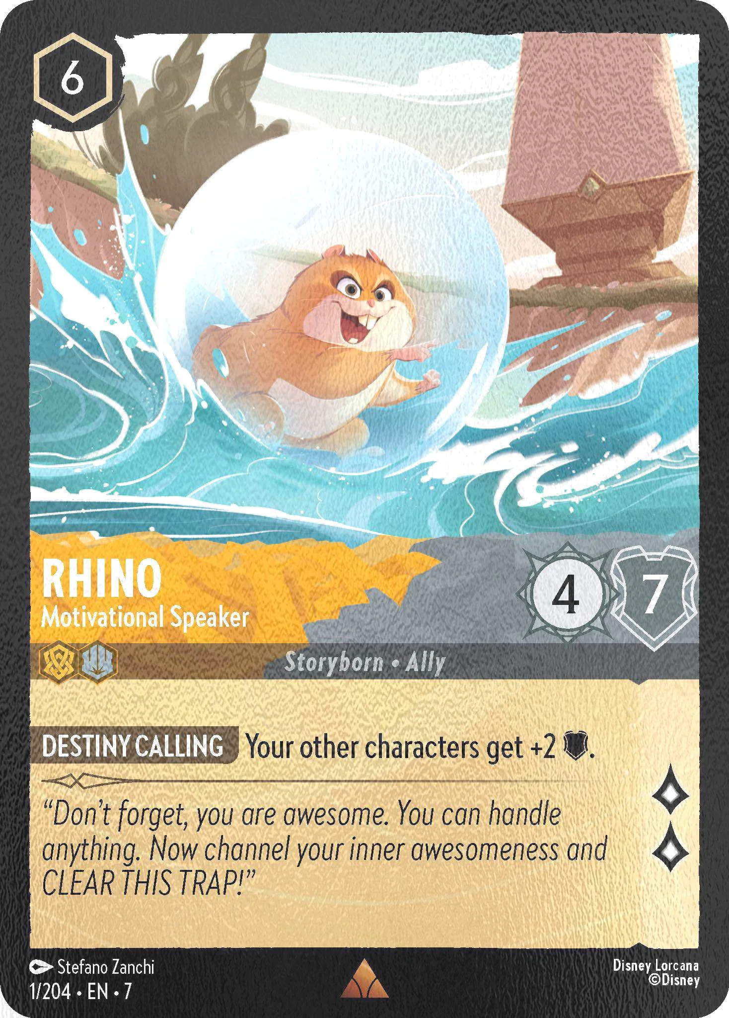 Rhino - Motivational Speaker - 1/204 [Archazia's Island] [Cold Foil]