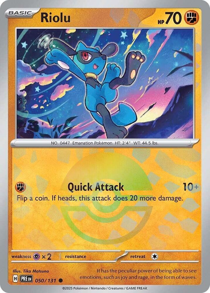 Riolu - Poké Ball Pattern - 050/131 - Common [sv085-050] [Reverse Holo]
