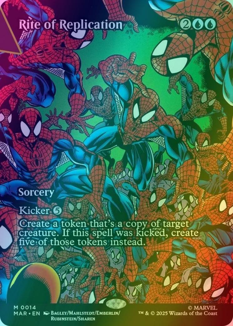 Rite of Replication [14] [Borderless] [Source Material] [Marvel Universe] [Foil]