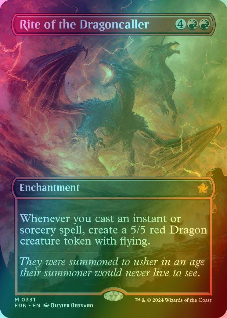 Rite of the Dragoncaller [331] [Borderless] [Foundations] [Foil]