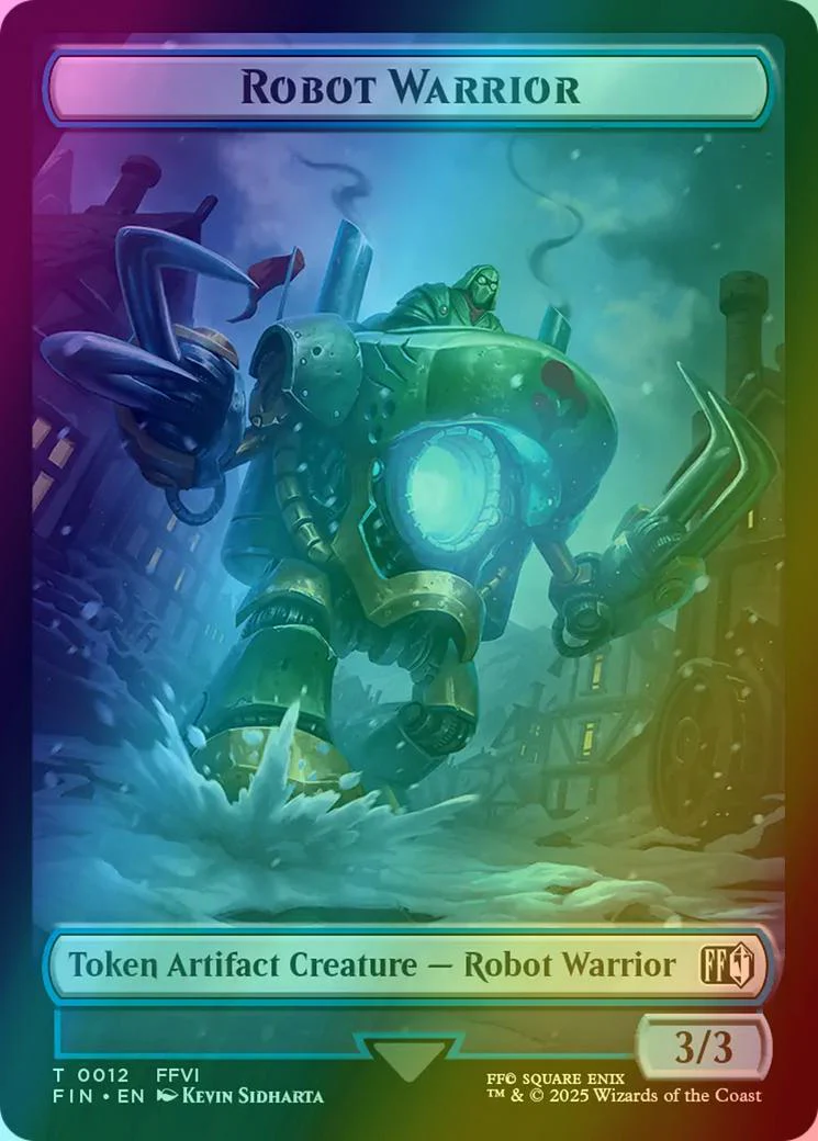 Hero Token (06) // Robot Warrior Token (12) [FINAL FANTASY: Tokens] [Foil] - Image 2