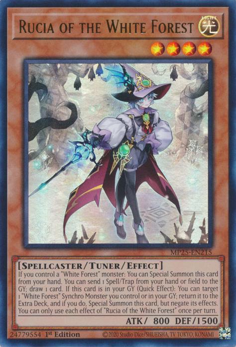 Rucia of the White Forest - MP25-EN215 - Ultra Rare - 1st Edition