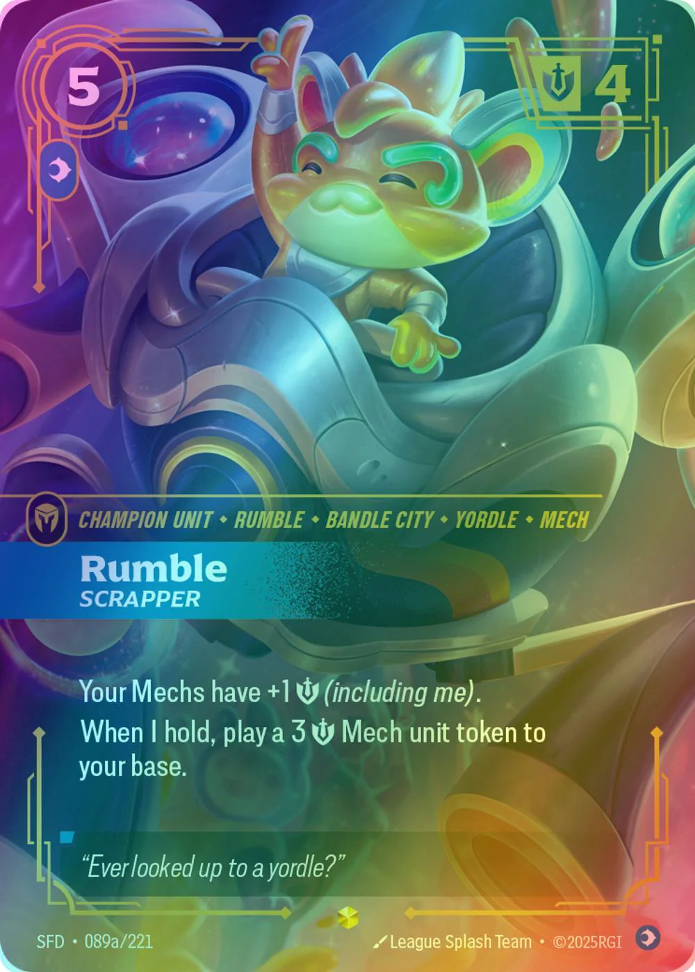 Rumble - Scrapper (Alternate Art) - 089a/221 [Spiritforged] [Foil]