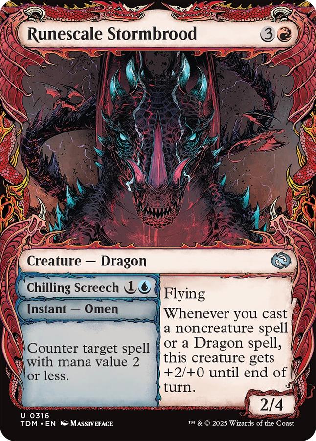 Runescale Stormbrood // Chilling Screech [316] [Draconic Frame Showcase] [Tarkir: Dragonstorm] [Non-Foil]