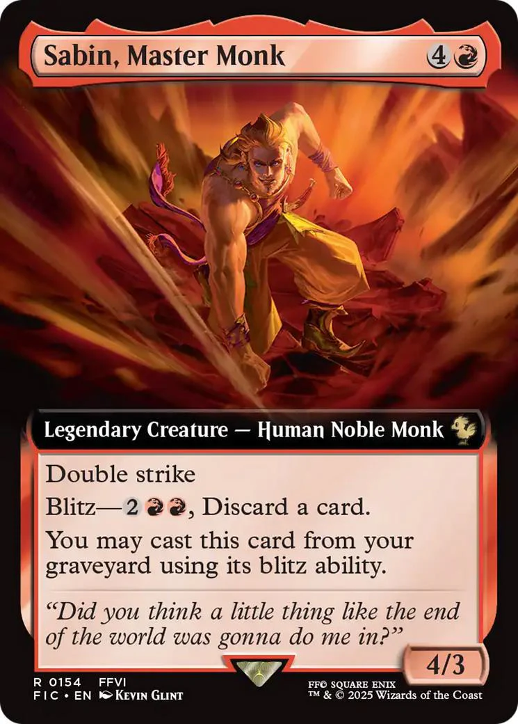 Sabin, Master Monk [154] [Extended Art] [FINAL FANTASY: Commander] [Non-Foil]