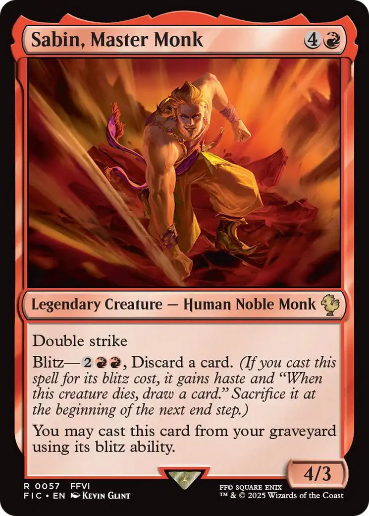 Sabin, Master Monk [57] [FINAL FANTASY: Commander] [Non-Foil]