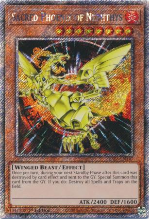 Sacred Phoenix of Nephthys - RA03-EN147 - Platinum Secret Rare - 1st Edition