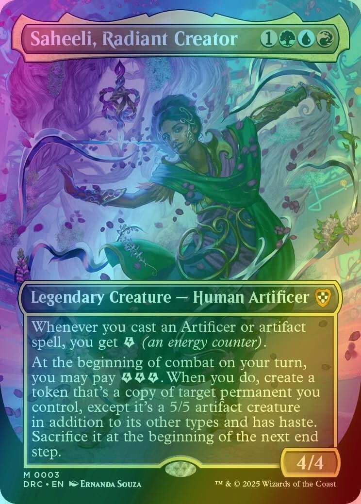 Saheeli, Radiant Creator [3] [Borderless] [Aetherdrift: Commander] [Foil]