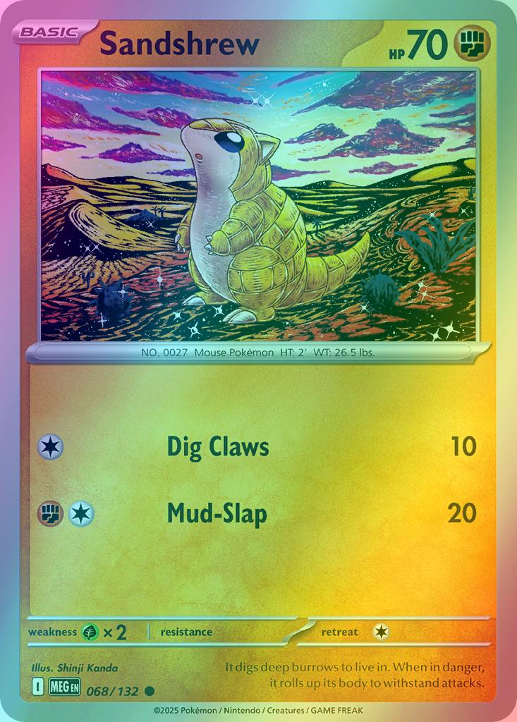 Sandshrew - 068/132 - Common [me01-068] [Reverse Holo]