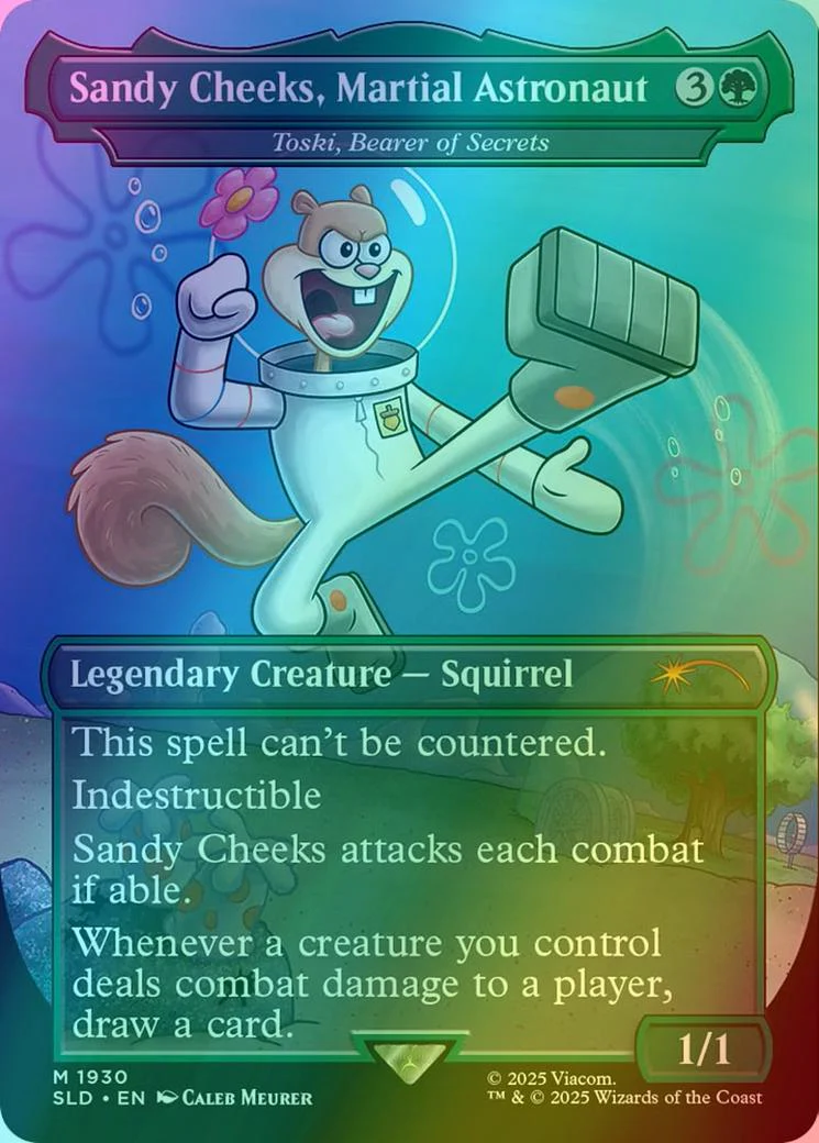 Sandy Cheeks, Martial Astronaut - Toski, Bearer of Secrets [1930] [Borderless] [SpongeBob: Legends] [Secret Lair Drop] [Foil]