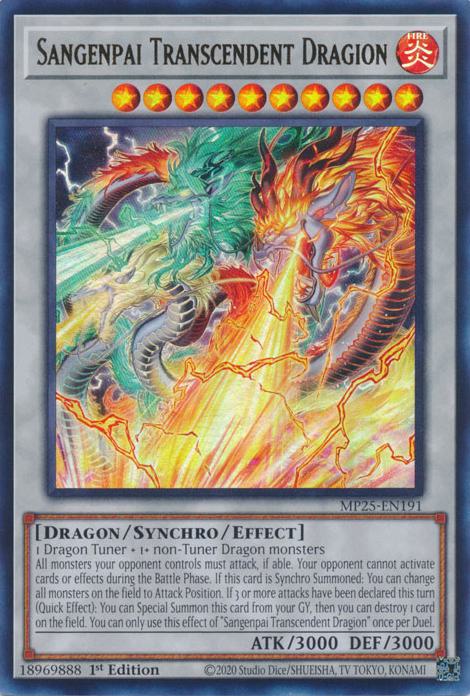 Sangenpai Transcendent Dragion - MP25-EN191 - Ultra Rare - 1st Edition