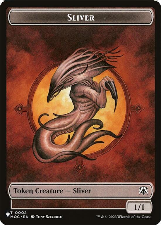 Saproling Token (15) // Sliver Token (02) [WOC/MOC Set Symbol] [The List: Tokens] [Non-Foil] - Image 2