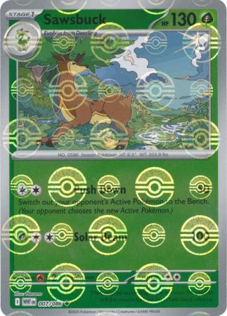 Sawsbuck - Poké Ball Pattern - 007/086 - Uncommon [sv105w-007] [Reverse Holo]