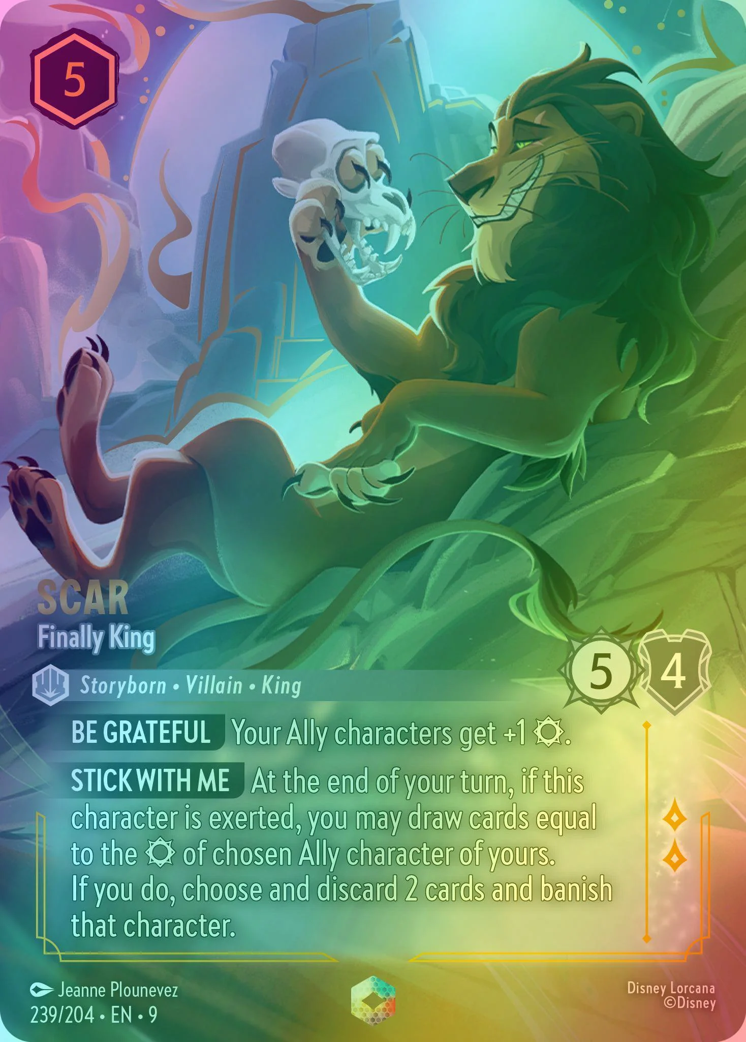 Scar - Finally King (Enchanted) - 239/204 [Fabled] [Holofoil]