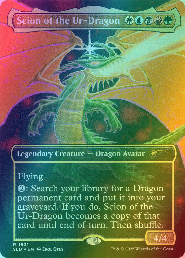 Scion of the Ur-Dragon [1531] [Borderless] [A Devastation of Dragons] [Secret Lair Drop] [Foil]