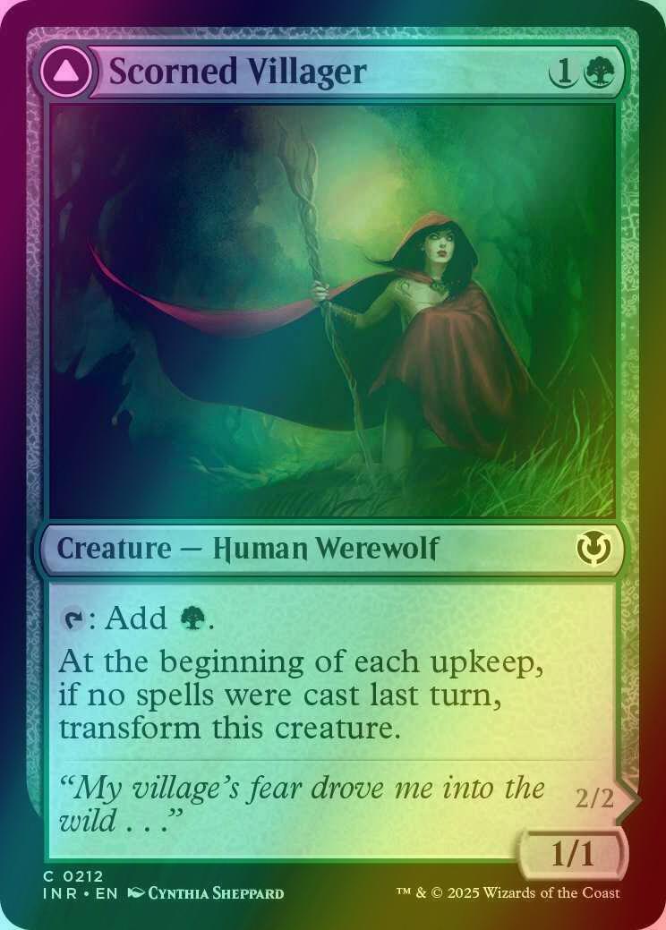 Scorned Villager // Moonscarred Werewolf [212] [Innistrad Remastered] [Foil]