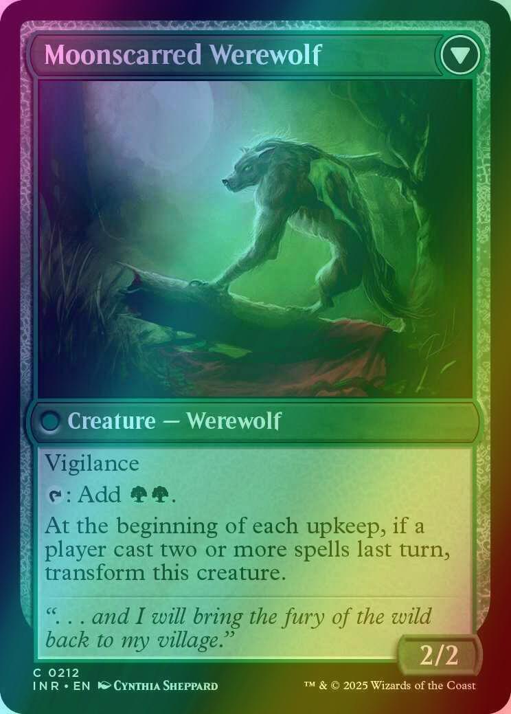 Scorned Villager // Moonscarred Werewolf [212] [Innistrad Remastered] [Foil] - Image 2
