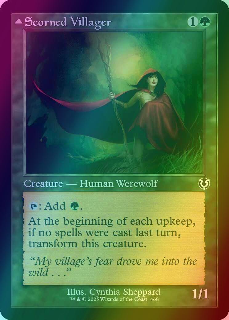Scorned Villager // Moonscarred Werewolf [468] [Retro Frame] [Innistrad Remastered] [Foil]