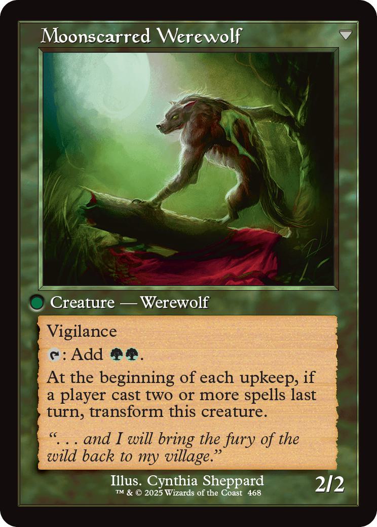 Scorned Villager // Moonscarred Werewolf [468] [Retro Frame] [Innistrad Remastered] [Non-Foil] - Image 2