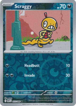 Scraggy - 057/086 - Common [sv105w-057] [Reverse Holo]
