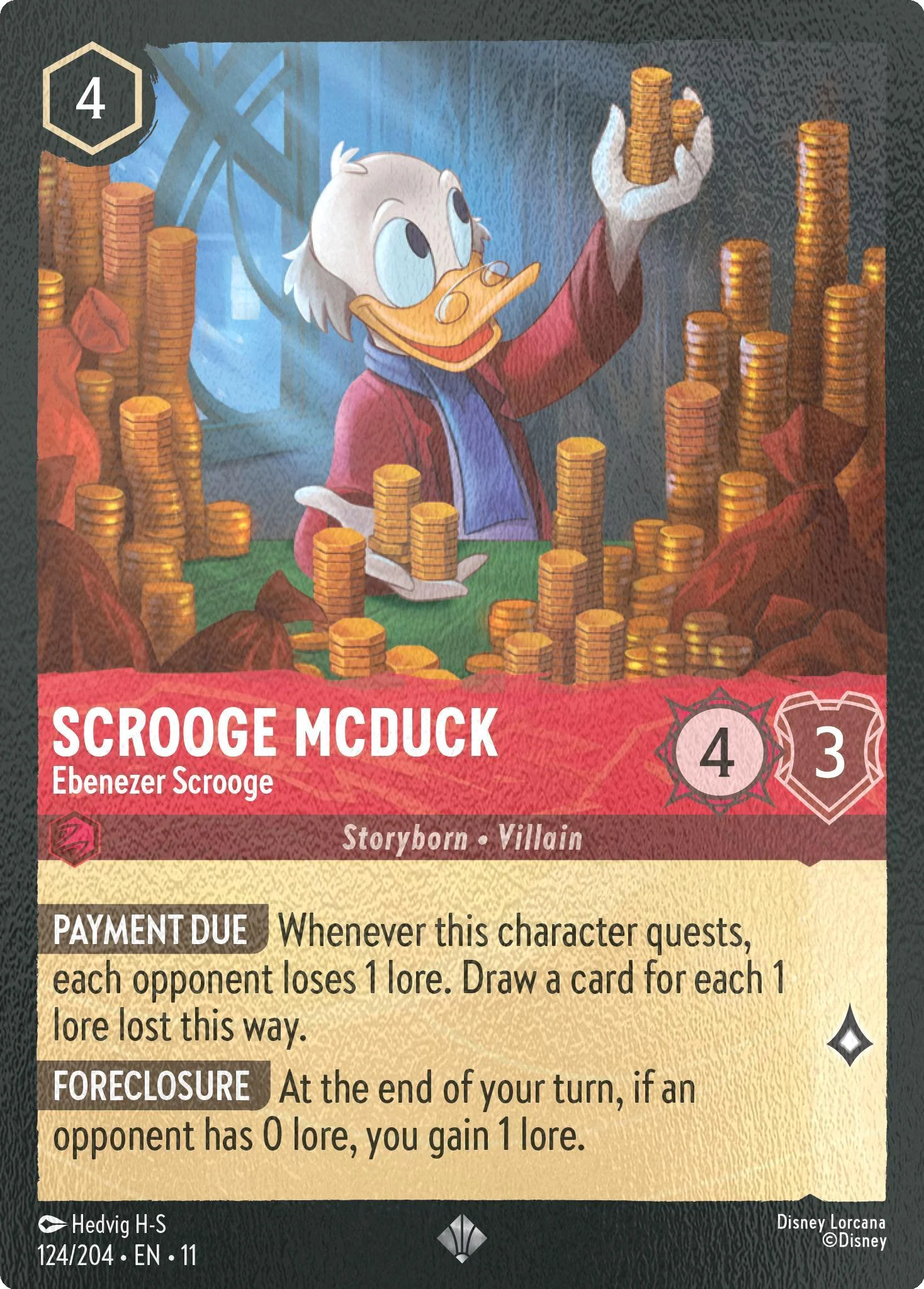 Scrooge McDuck - Ebenezer Scrooge - 124/204 [Winterspell] [Cold Foil]