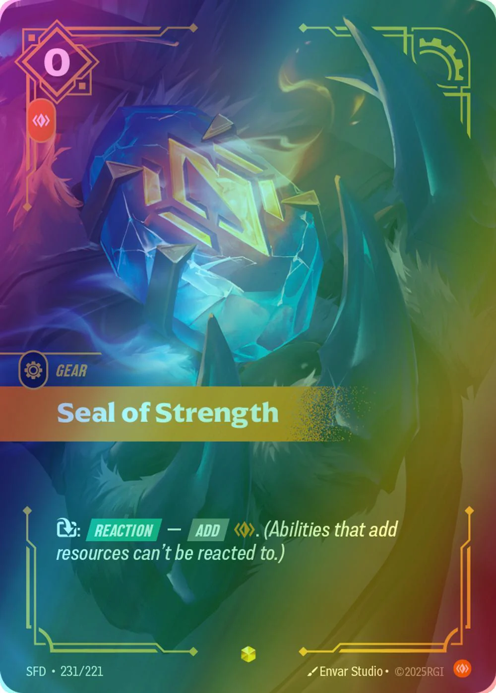 Seal of Strength (Overnumbered) - 231/221 [Spiritforged] [Foil]