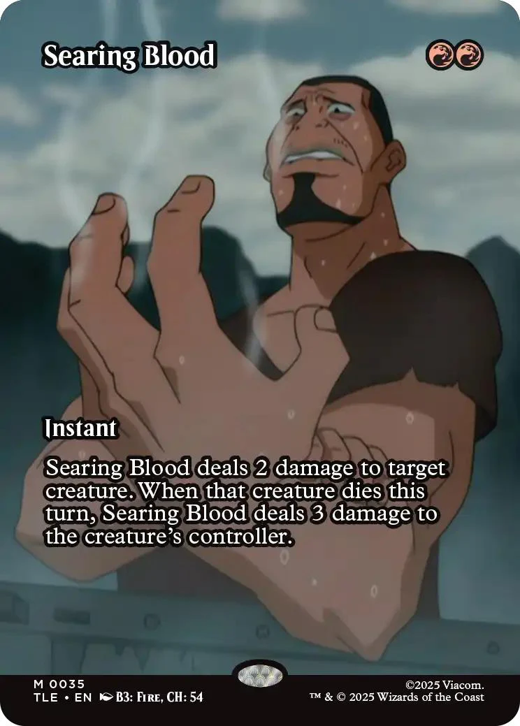 Searing Blood [35] [Borderless] [Source Material] [Avatar: The Last Airbender Eternal] [Non-Foil]