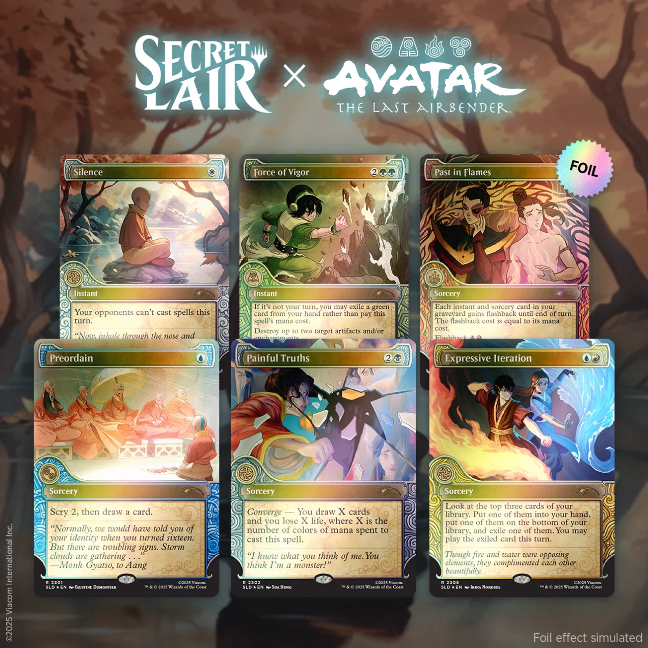 Secret Lair Drop Series - Secret Lair x Avatar: The Last Airbender | One with the Elements Foil Edition - Foil Edition