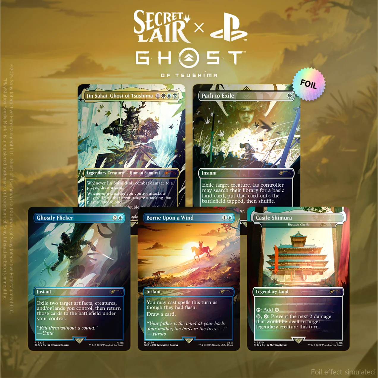 Secret Lair Drop Series - Secret Lair x Ghosts of Tsushima - Rainbow Foil Edition