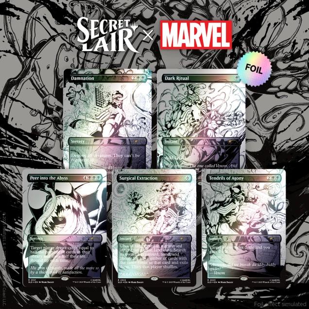Secret Lair Drop Series - Secret Lair x Marvel's Spider-Man: Venom Unleashed (Inks) - Rainbow Foil Edition
