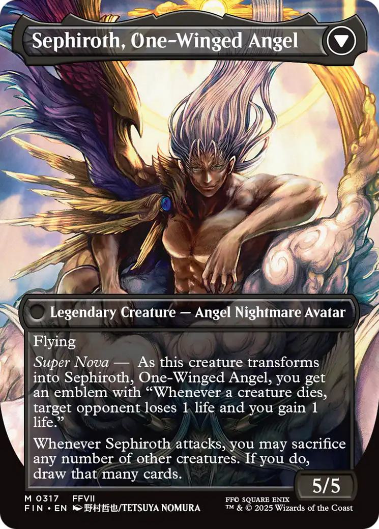 Sephiroth, Fabled SOLDIER // Sephiroth, One-Winged Angel [317] [Borderless] [FINAL FANTASY] [Non-Foil] - Image 2