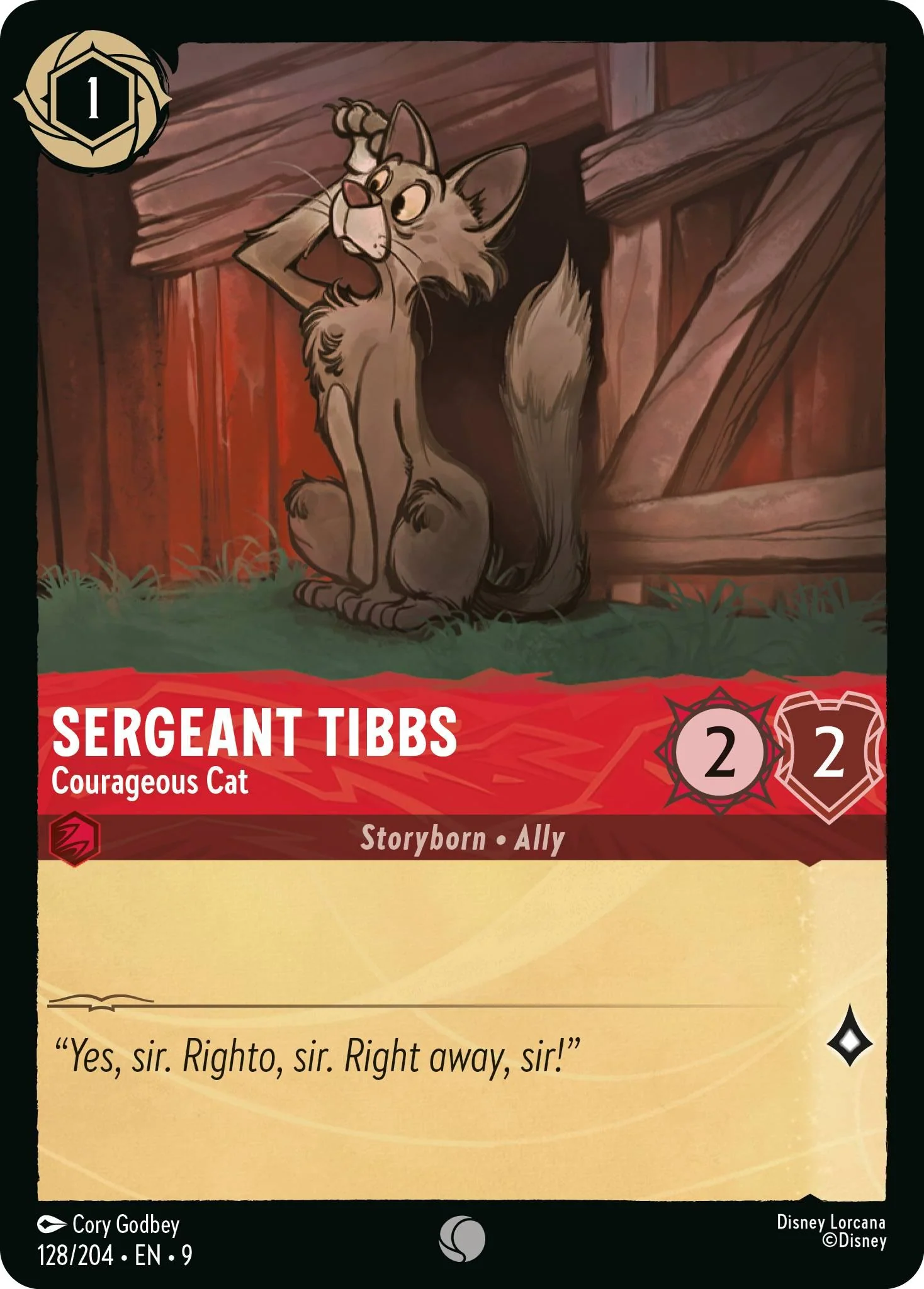Sergeant Tibbs - Courageous Cat - 128/204 [Fabled] [Non-Foil]
