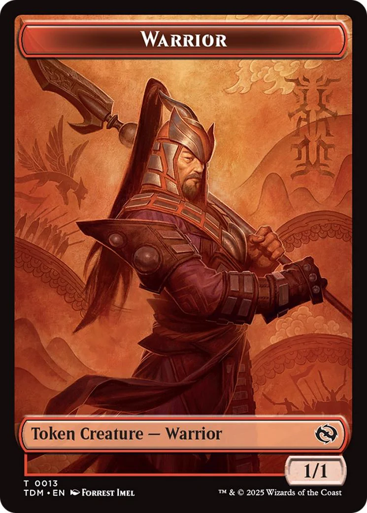 Elemental Token (17) // Warrior Token (13) [Tarkir: Dragonstorm: Commander: Tokens] [Non-Foil] - Image 2