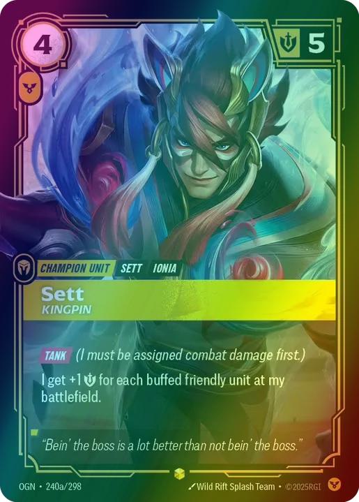 Sett - Kingpin (Alternate Art) - 240a/298 [Origins] [Foil]