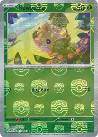Sewaddle - Master Ball Pattern - 001/086 - Common [sv105w-001] [Reverse Holo]